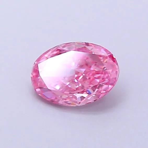 0.32ct Oval Lab Grown Diamond (Colour Fancy Vivid Pink, Clarity VS1, IGI Certified)