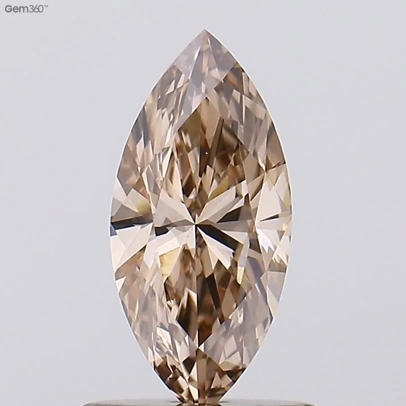 0.37ct Marquise Lab Grown Diamond (Colour Fancy Light Brown, Clarity VS1, Uncertified)