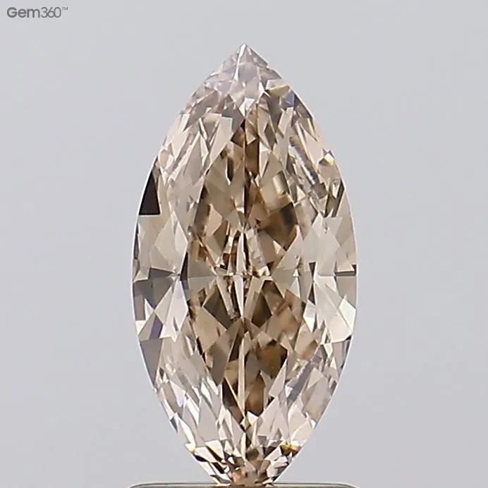 0.64ct Marquise Lab Grown Diamond (Colour Fancy Light Brown, Clarity VS1, Uncertified)