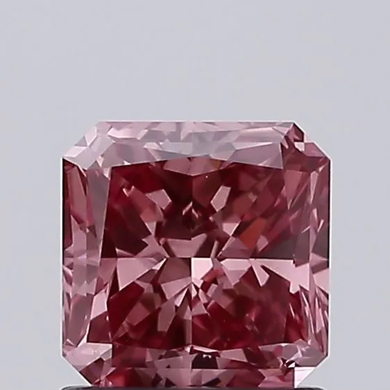 1.00ct Square radiant Lab Grown Diamond (Colour Fancy Deep Pink, Clarity VS1, IGI Certified)
