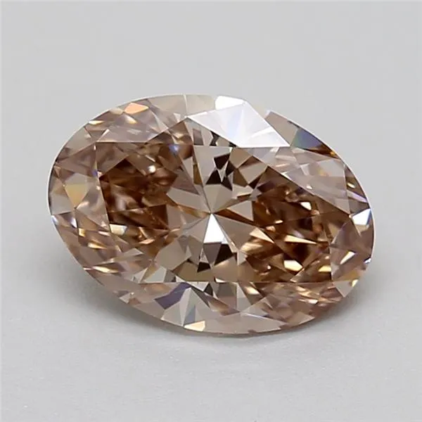 1.03ct Oval Lab Grown Diamond (Colour Fancy Brown, Clarity VVS2, IGI Certified)