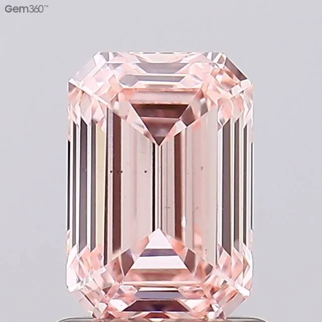 1.22ct Emerald Lab Grown Diamond (Colour Fancy Intense Pink, Clarity VS2, IGI Certified)