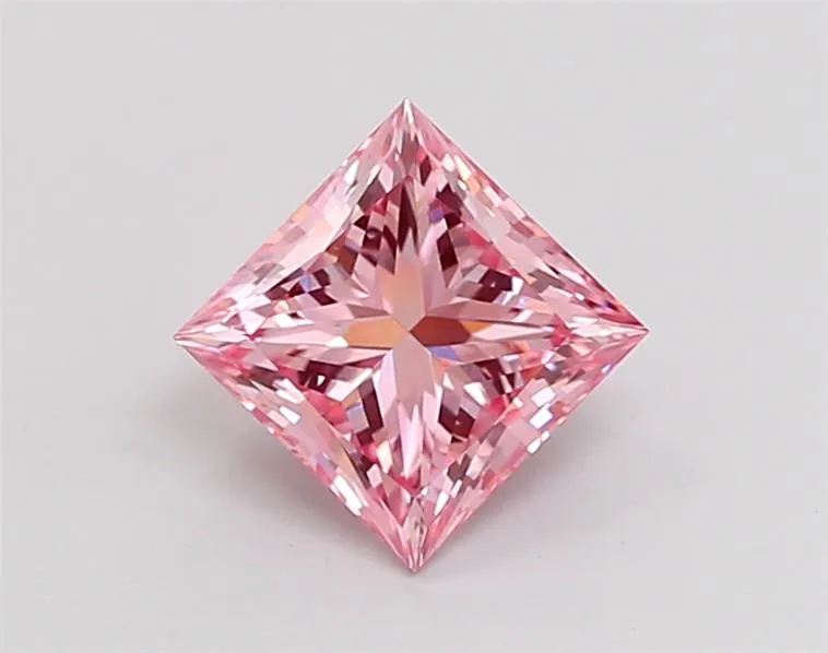 1.30ct Princess Lab Grown Diamond (Colour Fancy Intense Pink, Clarity VVS2, IGI Certified)
