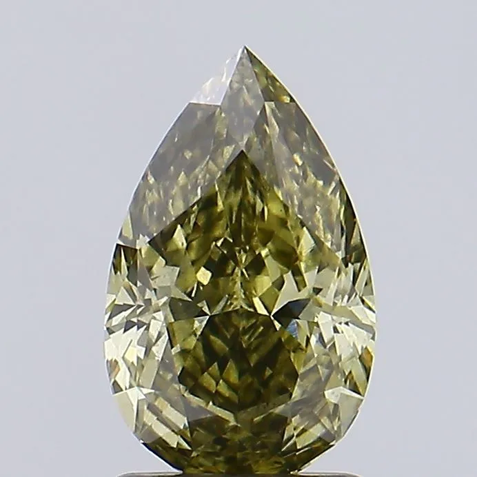 1.32ct Pear Lab Grown Diamond (Colour Fancy Gray Yellow, Clarity VS2, IGI Certified)