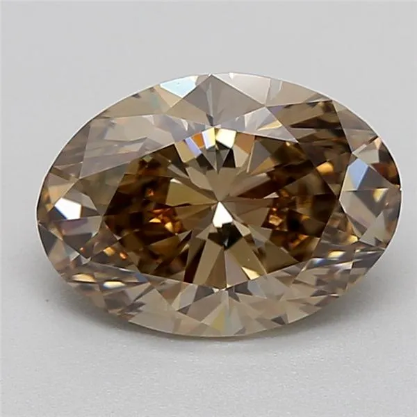 1.53ct Oval Lab Grown Diamond (Colour Fancy Brown, Clarity VVS2, IGI Certified)