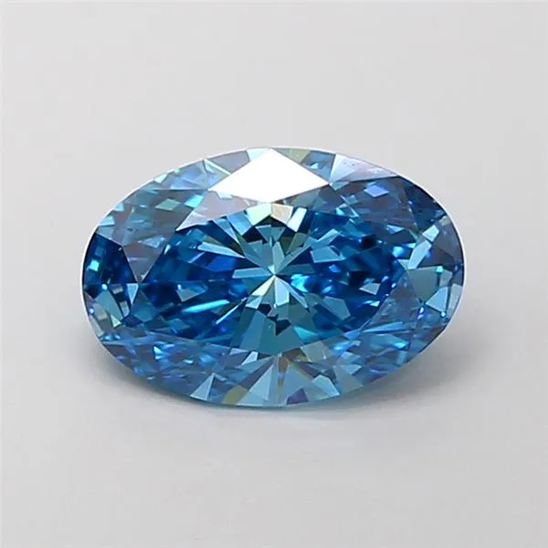 1.55ct Oval Lab Grown Diamond (Colour Fancy Vivid Blue, Clarity VS1, Uncertified)