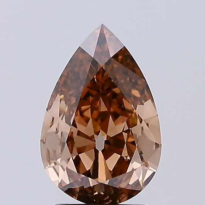 1.57ct Pear Lab Grown Diamond (Colour Fancy Brown, Clarity VVS1, IGI Certified)