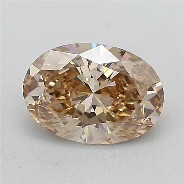 1.58ct Oval Lab Grown Diamond (Colour Fancy Brown, Clarity VVS2, IGI Certified)