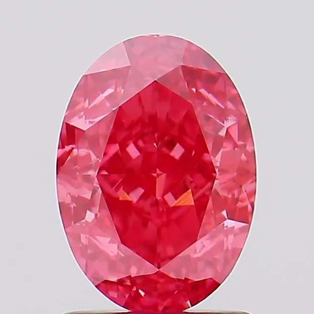 1.78ct Oval Lab Grown Diamond (Colour Fancy Vivid Pink, Clarity VS2, IGI Certified)