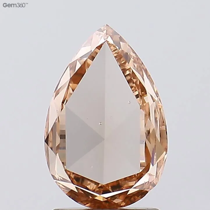 1.82ct Pear Lab Grown Diamond (Colour Fancy Light Pinkish Brown, Clarity VS2, Uncertified)