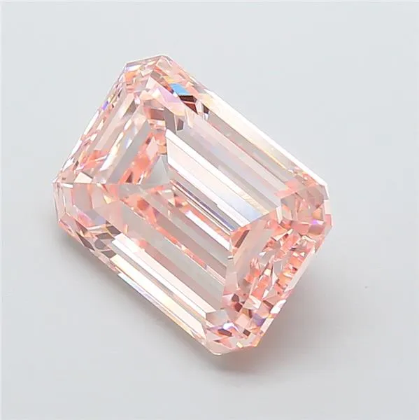 10.01ct Emerald Lab Grown Diamond (Colour Fancy Pink, Clarity VVS2, IGI Certified)