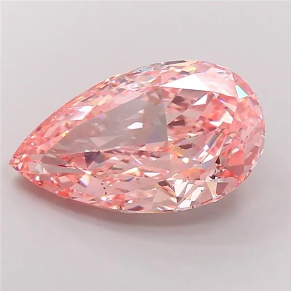 11.91ct Pear Lab Grown Diamond (Colour Fancy Vivid Pink, Clarity VS2, IGI Certified)