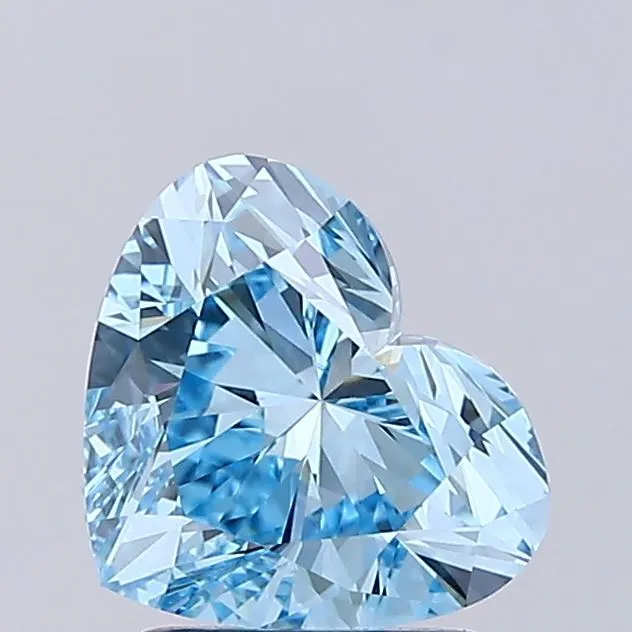 2.00ct Heart Lab Grown Diamond (Colour Fancy Vivid Blue, Clarity VVS2, IGI Certified)