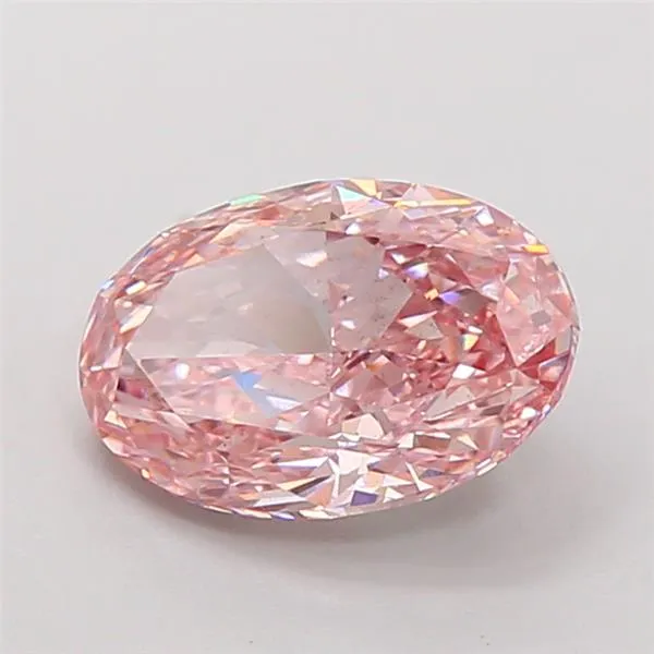 2.01ct Oval Lab Grown Diamond (Colour Fancy Intense Pink, Clarity VS2, IGI Certified)