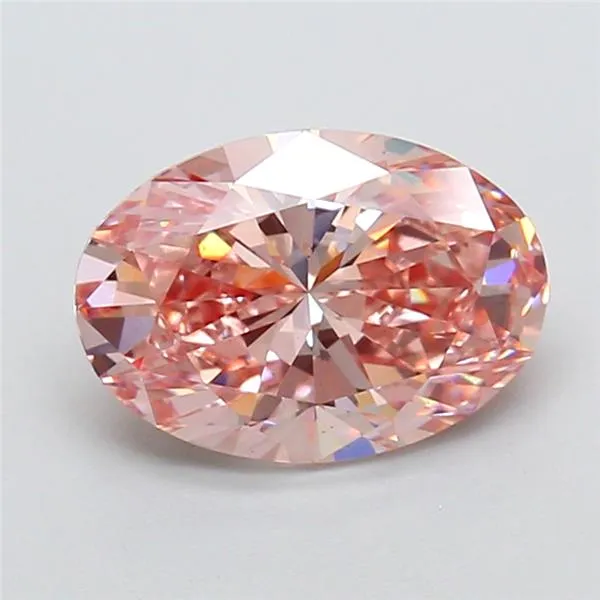 2.04ct Oval Lab Grown Diamond (Colour Fancy Intense Pink, Clarity VS1, IGI Certified)