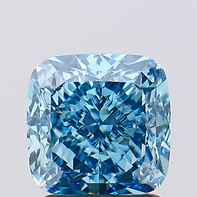 2.06ct Cushion modified Lab Grown Diamond (Colour Fancy Vivid Blue, Clarity VVS2, IGI Certified)