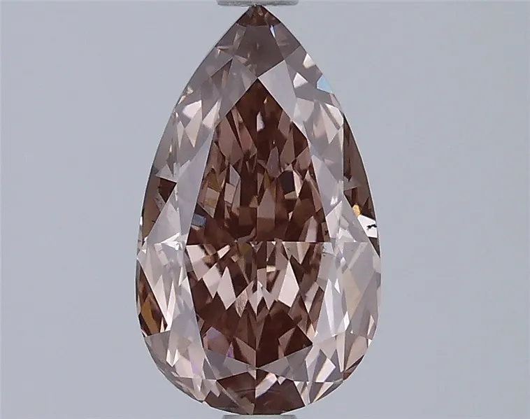 2.09ct Pear Lab Grown Diamond (Colour Fancy Brown, Clarity VS2, IGI Certified)