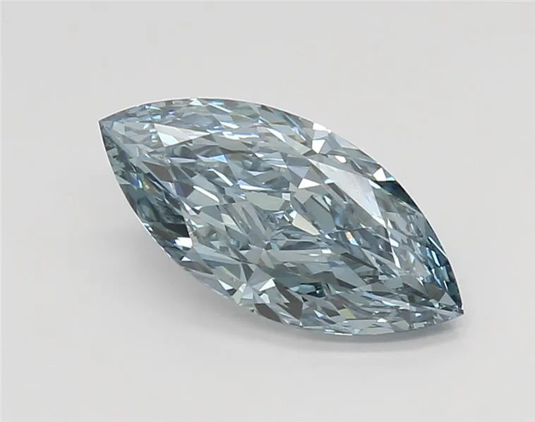2.20ct Marquise Lab Grown Diamond (Colour Fancy Vivid Blue, Clarity VS1, IGI Certified)