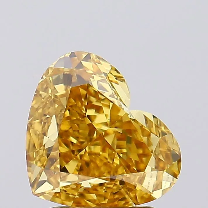 2.26ct Heart Lab Grown Diamond (Colour Fancy Vivid Yellow, Clarity VS1, IGI Certified)