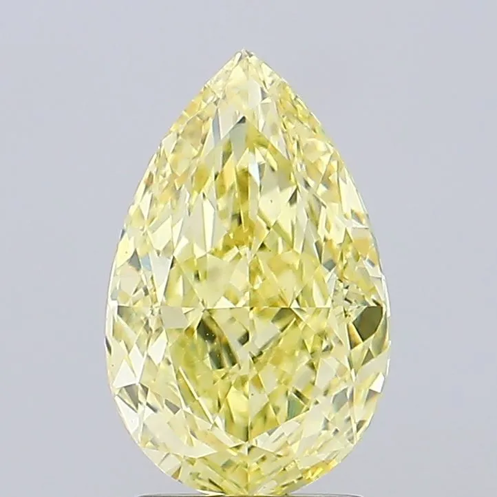 2.30ct Pear Lab Grown Diamond (Colour Fancy Intense Yellow, Clarity VVS2, IGI Certified)