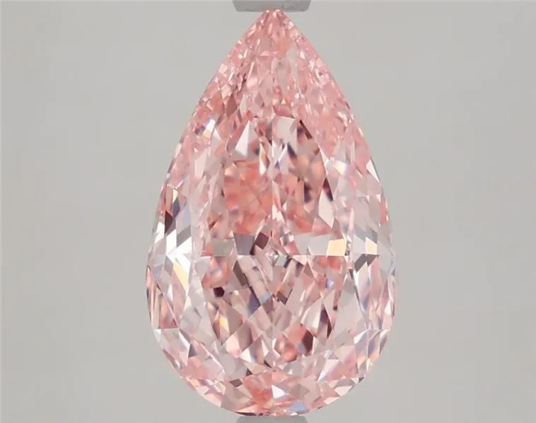 2.47ct Pear Lab Grown Diamond (Colour Fancy Intense Pink, Clarity VVS2, IGI Certified)