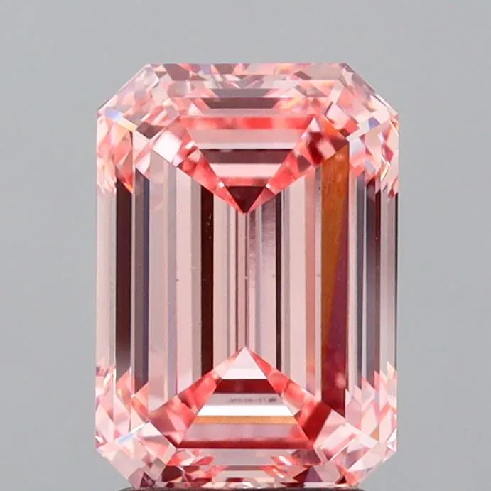 2.55ct Emerald Lab Grown Diamond (Colour Fancy Intense Pink, Clarity VS1, IGI Certified)
