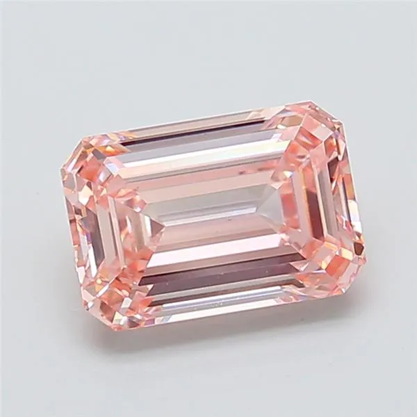 2.55ct Emerald Lab Grown Diamond (Colour Fancy Intense Pink, Clarity VVS2, IGI Certified)
