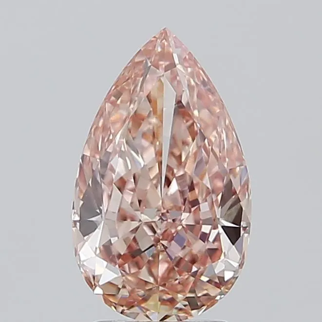 2.56ct Pear Lab Grown Diamond (Colour Fancy Brown Pink, Clarity VVS2, IGI Certified)