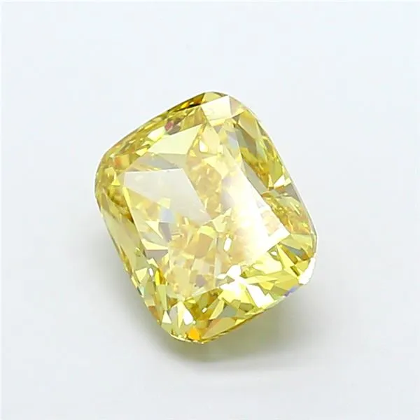 3.00ct Cushion modified Lab Grown Diamond (Colour Fancy Intense Yellow, Clarity VS2, IGI Certified)