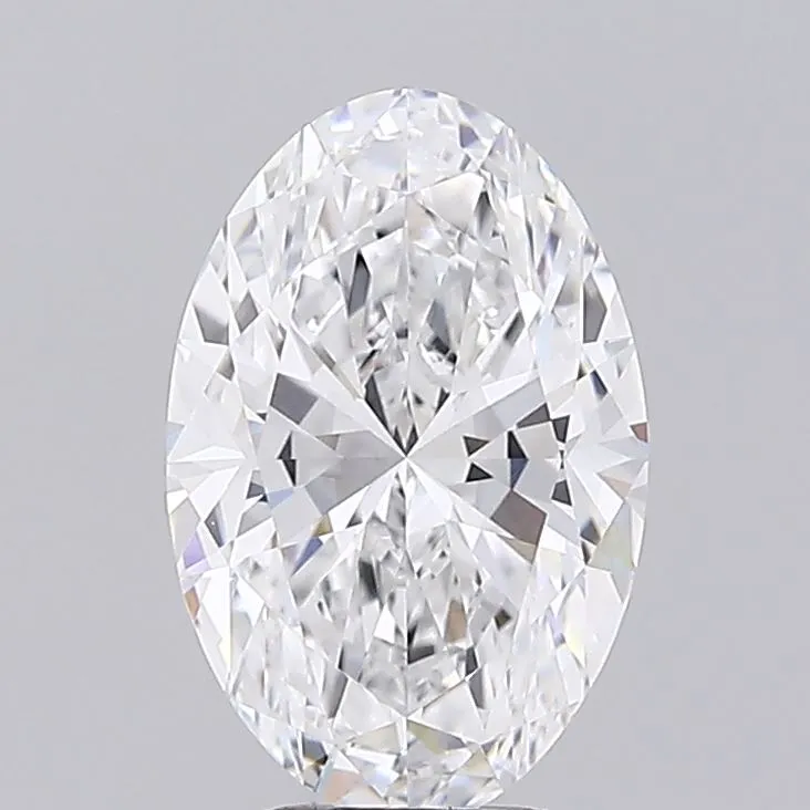 3.00ct Oval Lab Grown Diamond (Colour D, Clarity VVS2, IGI Certified)