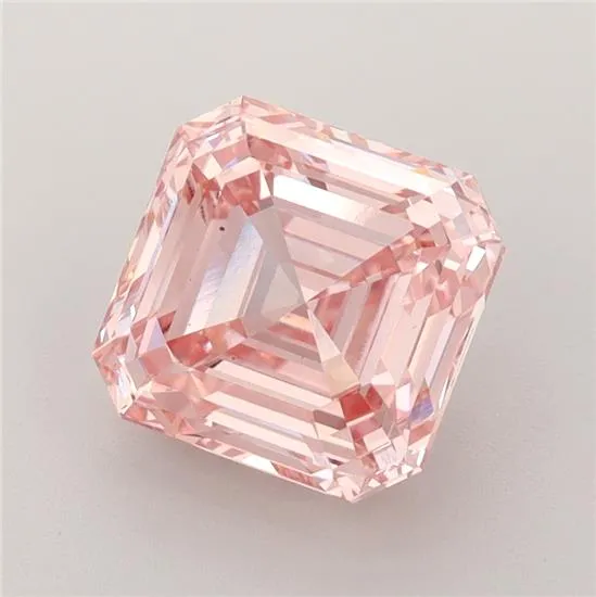 3.00ct Square emerald Lab Grown Diamond (Colour Fancy Intense Pink, Clarity VS1, IGI Certified)