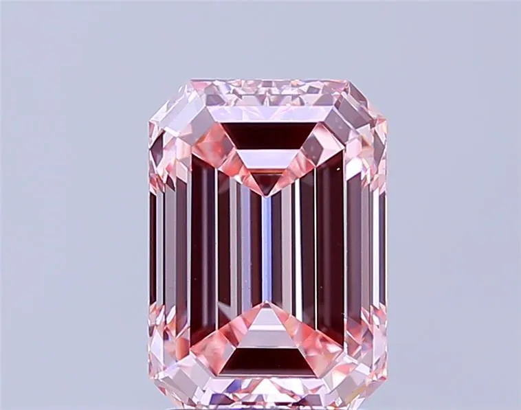 3.01ct Emerald Lab Grown Diamond (Colour Fancy Intense Pink, Clarity VS1, IGI Certified)