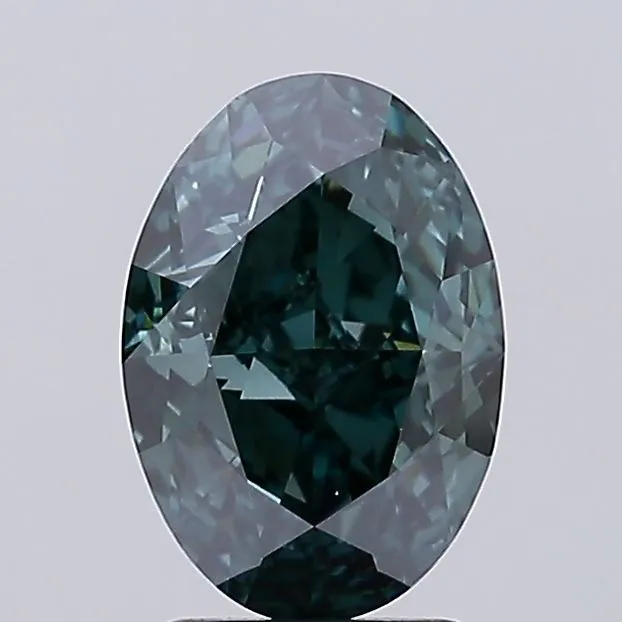3.01ct Oval Lab Grown Diamond (Colour Fancy Deep Green, Clarity VS1, IGI Certified)