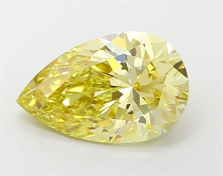 3.01ct Pear Lab Grown Diamond (Colour Fancy Intense Yellow, Clarity VS2, IGI Certified)