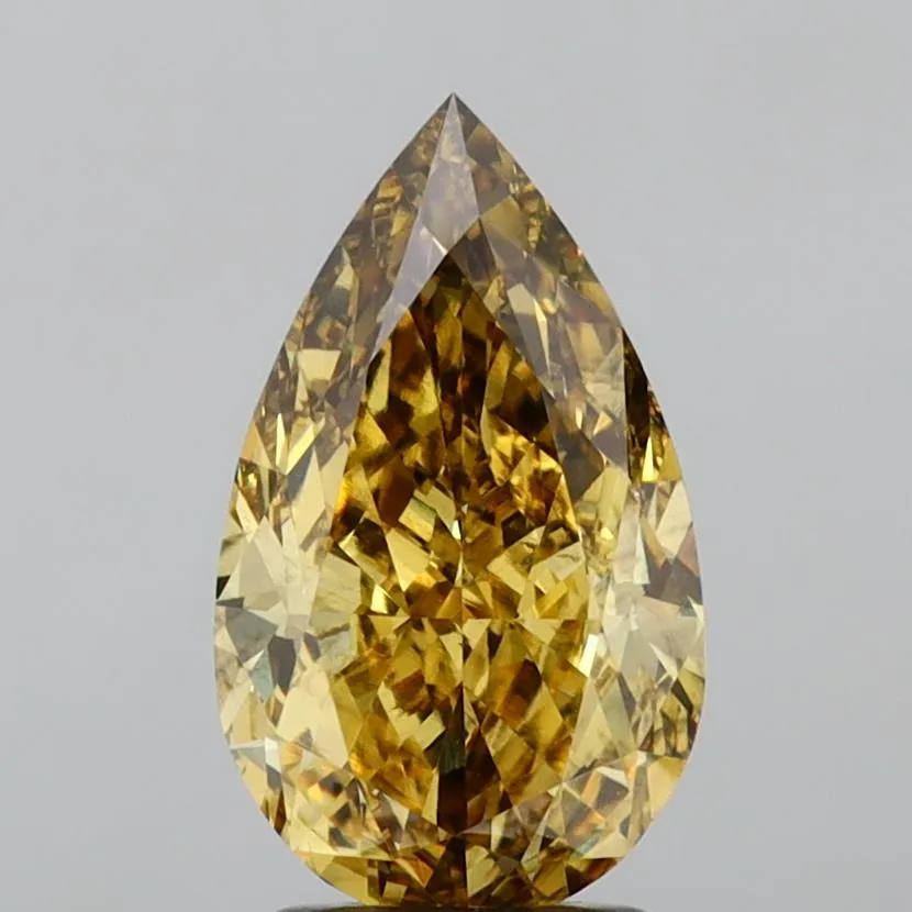 3.01ct Pear Lab Grown Diamond (Colour Fancy Yellow, Clarity VS1, IGI Certified)