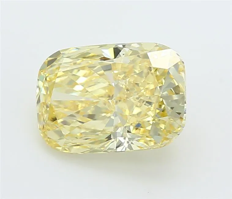 3.04ct Cushion modified Lab Grown Diamond (Colour Fancy Intense Yellow, Clarity VVS2, IGI Certified)