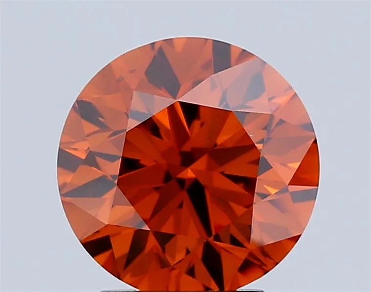 3.04ct Round Lab Grown Diamond (Colour Fancy Deep Orange, Clarity SI1, Cut EX, IGI Certified)