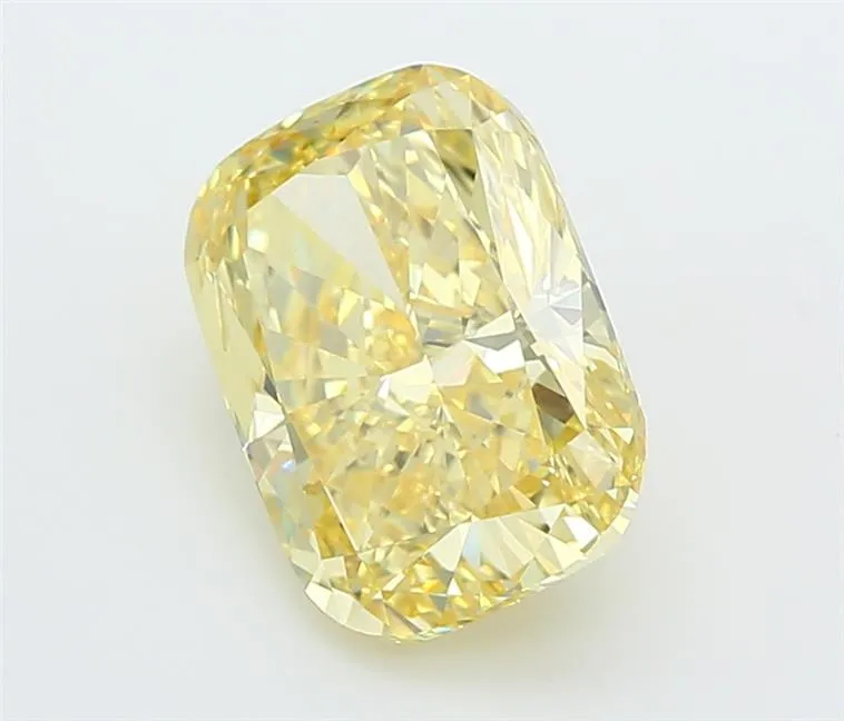 3.08ct Cushion modified Lab Grown Diamond (Colour Fancy Intense Yellow, Clarity VVS2, IGI Certified)
