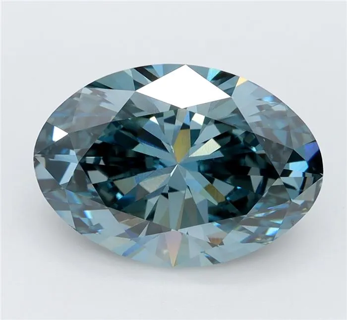 3.10ct Oval Lab Grown Diamond (Colour Fancy Blue, Clarity VS1, Uncertified)