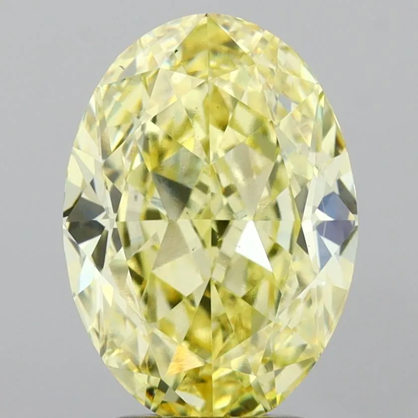 3.40ct Oval Lab Grown Diamond (Colour Fancy Yellow, Clarity VS2, IGI Certified)