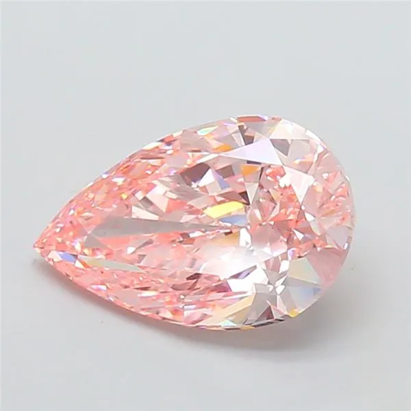 3.50ct Pear Lab Grown Diamond (Colour Fancy Intense Pink, Clarity VS1, IGI Certified)