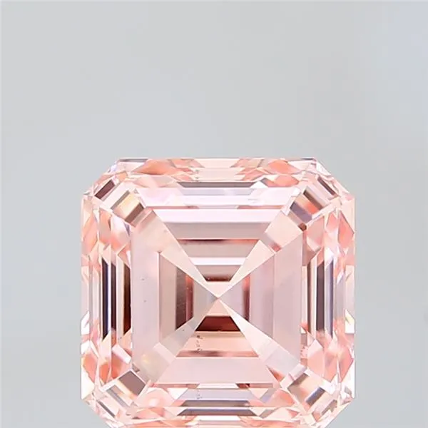 3.50ct Square emerald Lab Grown Diamond (Colour Fancy Intense Pink, Clarity VS2, IGI Certified)