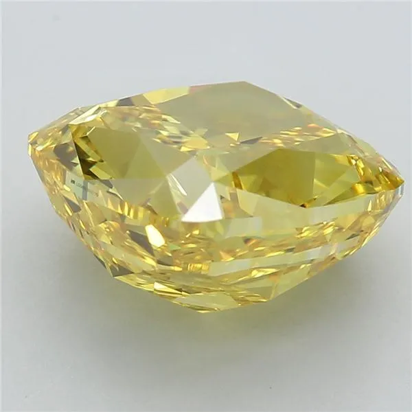 3.51ct Cushion modified Lab Grown Diamond (Colour Fancy Vivid Yellow, Clarity VVS2, IGI Certified)