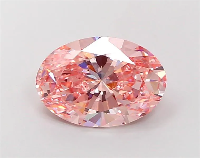 3.52ct Oval Lab Grown Diamond (Colour Fancy Vivid Pink, Clarity VS1, IGI Certified)