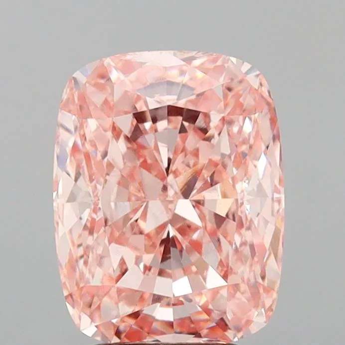 3.53ct Cushion modified Lab Grown Diamond (Colour Fancy Intense Pink, Clarity VVS2, IGI Certified)