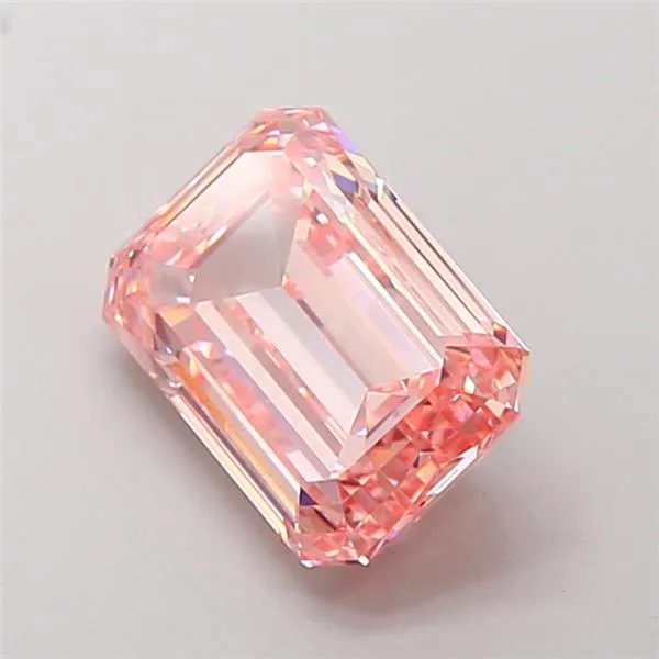 3.54ct Emerald Lab Grown Diamond (Colour Fancy Intense Pink, Clarity VVS2, IGI Certified)