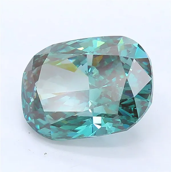 3.55ct Cushion modified Lab Grown Diamond (Colour Fancy Vivid Green, Clarity VVS2, IGI Certified)