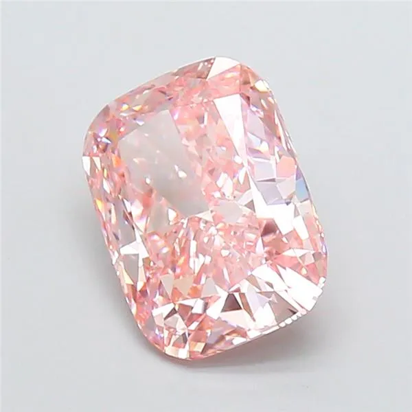 3.57ct Cushion modified Lab Grown Diamond (Colour Fancy Vivid Pink, Clarity VS1, IGI Certified)
