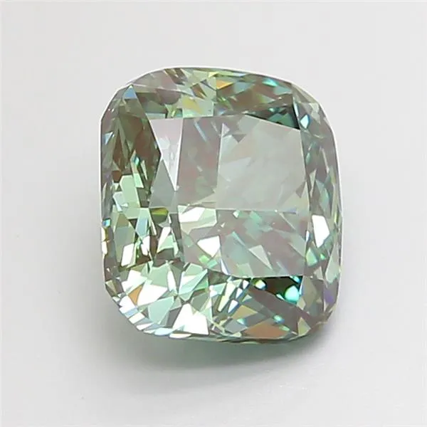 3.69ct Cushion modified Lab Grown Diamond (Colour Fancy Deep Green, Clarity VS1, IGI Certified)