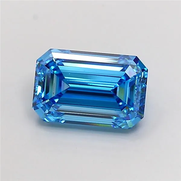 4.00ct Emerald Lab Grown Diamond (Colour Fancy Vivid Blue, Clarity VVS2, IGI Certified)